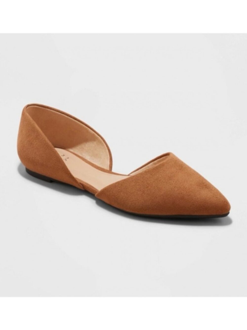 A New Day Women’s Julie Ballet Flats Memory Foam Insole Cognac Brown Suede Sz 9